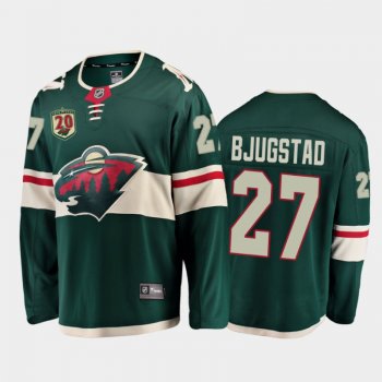 Men's Minnesota Wild Nick Bjugstad #27 20th Anniversary Black Home Jersey