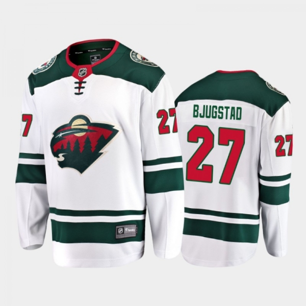 Minnesota Wild Nick Bjugstad #27 Away White 2020-21 Breakaway Player Jersey