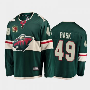 Men's Minnesota Wild Victor Rask #49 20th Anniversary Black Home Jersey