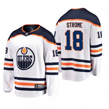 Men's Edmonton Oilers Ryan Strome #18 Away White Breakaway Player Cheap Jersey