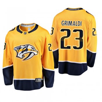 Men's Nashville Predators Rocco Grimaldi #23 Home Gold Breakaway Player Cheap Jersey