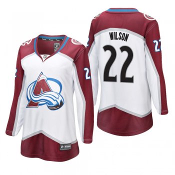 Women's Colin Wilson #22 Colorado Avalanche Away Breakaway Player White Bargain Jersey