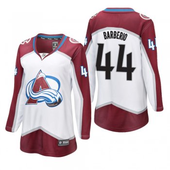 Women's Mark Barberio #44 Colorado Avalanche Away Breakaway Player White Bargain Jersey