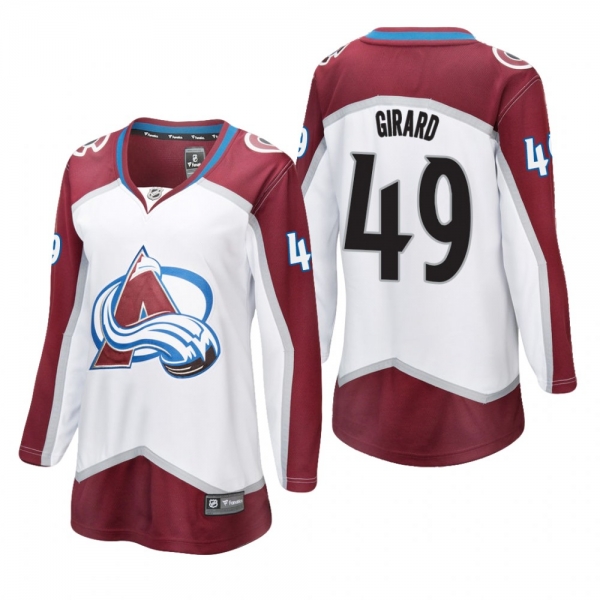 Women's Samuel Girard #49 Colorado Avalanche Away Breakaway Player White Bargain Jersey