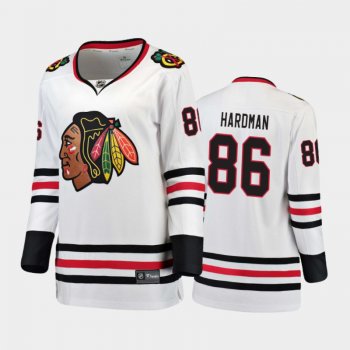 Women's 2020-21 Chicago Blackhawks Mike Hardman #86 Away Jersey - White