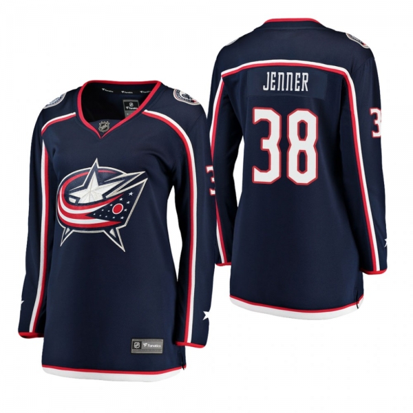 Women's Boone Jenner #38 Columbus Blue Jackets Home Breakaway Player Navy Bargain Jersey