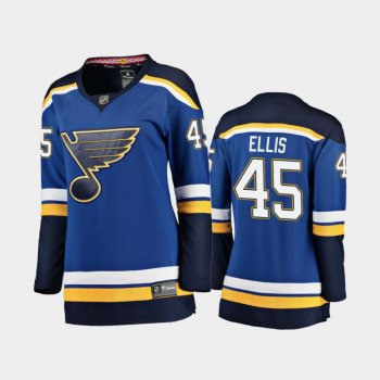 Women's 2020-21 St. Louis Blues Colten Ellis #45 Home Breakaway Player Jersey - Royal