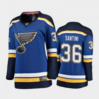 Women's 2020-21 St. Louis Blues Steven Santini #36 Home Jersey - Blue