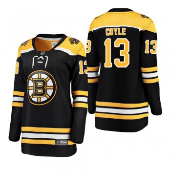 Women's Charlie Coyle #13 Boston Bruins Home Breakaway Player Black Bargain Jersey