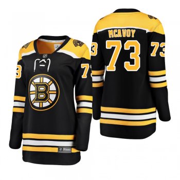 Women's Charlie McAvoy #73 Boston Bruins Home Breakaway Player Black Bargain Jersey