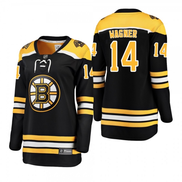 Women's Chris Wagner #14 Boston Bruins Home Breakaway Player Black Bargain Jersey