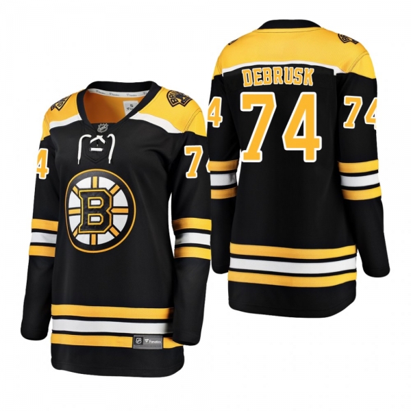 Women's Jake DeBrusk #74 Boston Bruins Home Breakaway Player Black Bargain Jersey