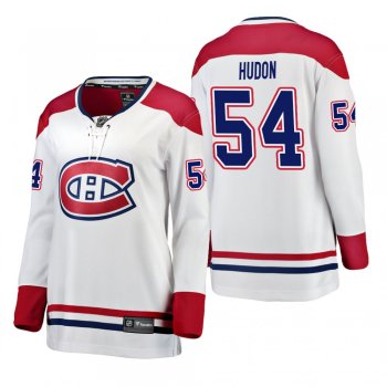 Women's Charles Hudon #54 Montreal Canadiens Away Breakaway Player White Bargain Jersey