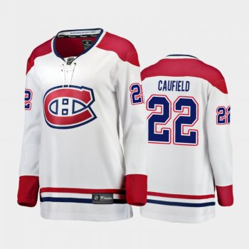 Women's 2020-21 Montreal Canadiens Cole Caufield #22 Away Jersey - White