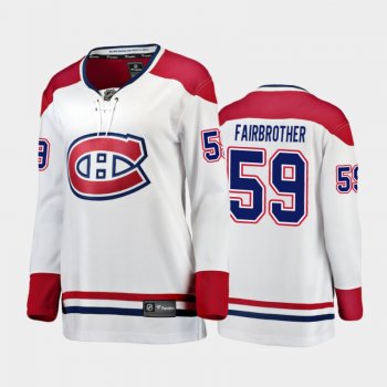 Women's 2020-21 Montreal Canadiens Gianni Fairbrother #59 Away Breakaway Player Jersey - White