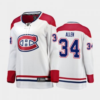 Women's 2020-21 Montreal Canadiens Jake Allen #34 Away Breakaway Player Jersey - White