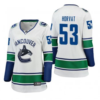 Women's Bo Horvat #53 Vancouver Canucks Away Breakaway Player White Bargain Jersey