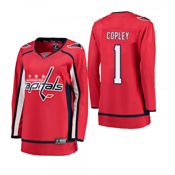 Women's Pheonix Copley #1 Washington Capitals Home Breakaway Player Red Bargain Jersey