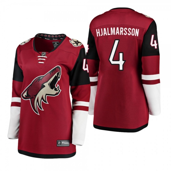 Women's Niklas Hjalmarsson #4 Arizona Coyotes Home Breakaway Player Red Bargain Jersey