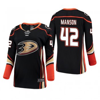 Women's Josh Manson #42 Anaheim Ducks Home Breakaway Player Black Bargain Jersey