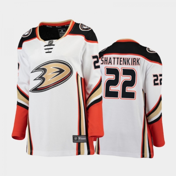 Women's 2020-21 Anaheim Ducks Kevin Shattenkirk #22 Away Breakaway Player Jersey - White