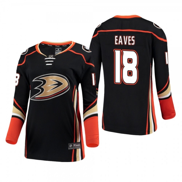 Women's Patrick Eaves #18 Anaheim Ducks Home Breakaway Player Black Bargain Jersey