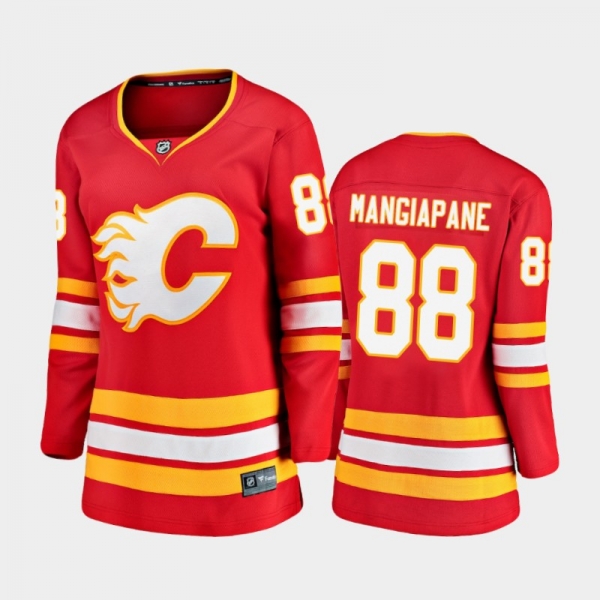 Women's 2020-21 Calgary Flames Andrew Mangiapane #88 Home Premier Breakaway Jersey - Red