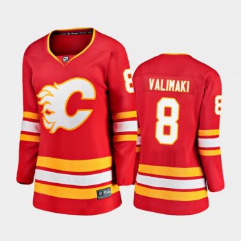 Women's 2020-21 Calgary Flames Juuso Valimaki #8 Home Premier Breakaway Jersey - Red