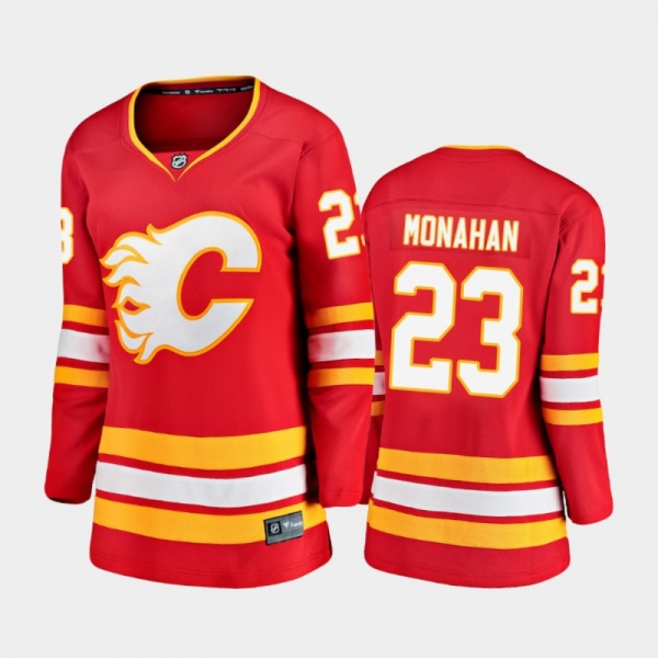 Women's 2020-21 Calgary Flames Sean Monahan #23 Home Premier Breakaway Jersey - Red