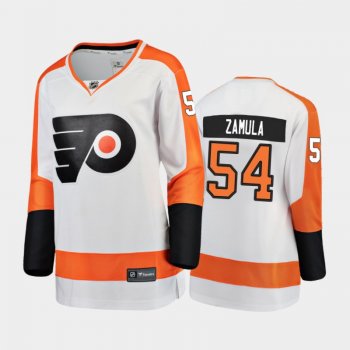 Women's 2020-21 Philadelphia Flyers Egor Zamula #54 Away Jersey - White