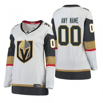 Women's Custom Vegas Golden Knights Away White Breakaway Player Cheap Jersey