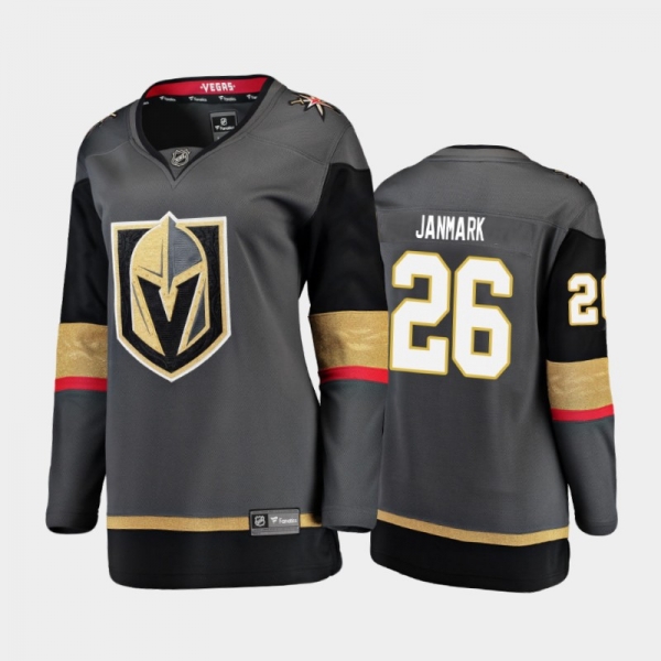 Women's 2020-21 Vegas Golden Knights Mattias Janmark #26 Home Jersey - Black