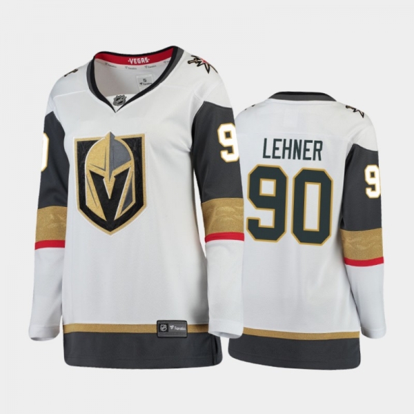 Women's Vegas Golden Knights Robin Lehner #90 Away Breakaway Player Jersey White