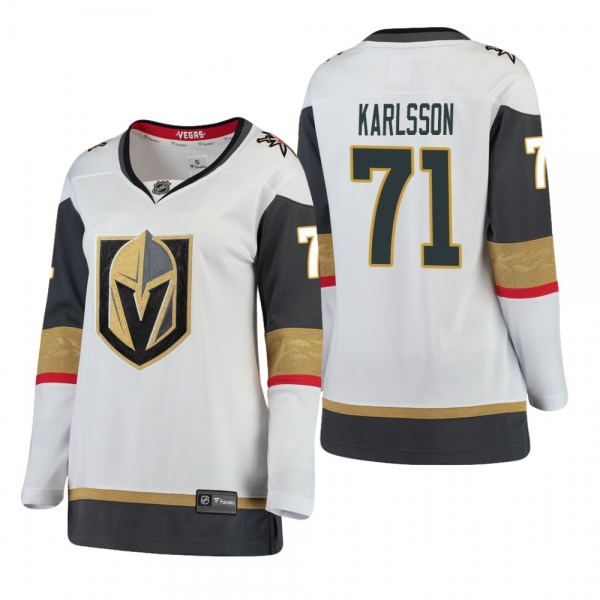 Women's William Karlsson #71 Vegas Golden Knights Away Breakaway Player White Jersey