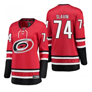 Women's Jaccob Slavin #74 Carolina Hurricanes Home Breakaway Player Red Bargain Jersey