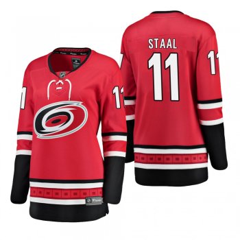 Women's Jordan Staal #11 Carolina Hurricanes Home Breakaway Player Red Bargain Jersey