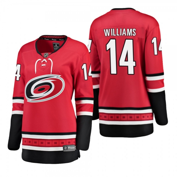 Women's Justin Williams #14 Carolina Hurricanes Home Breakaway Player Red Bargain Jersey