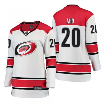 Women's Sebastian Aho Hurricanes Away White Breakaway Player Jersey Low-Priced