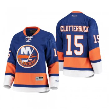 Women's Cal Clutterbuck New York Islanders Home Royal Premier Player Cheap Jersey