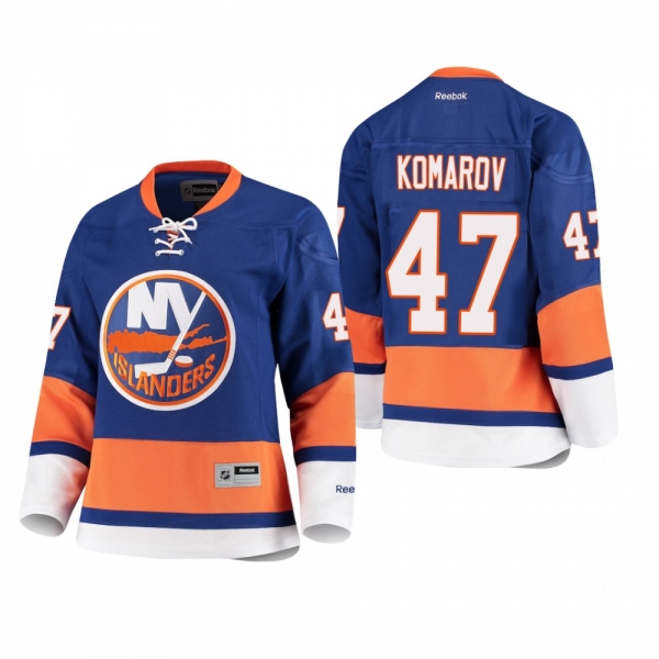 Women's Leo Komarov Islanders Home Royal Premier Player Jersey Low-Priced