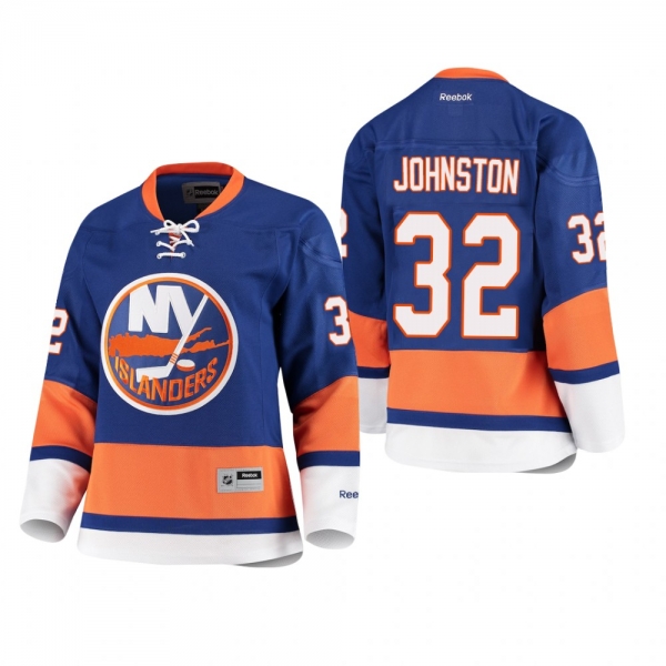 Women's Ross Johnston Islanders Home Royal Premier Player Jersey Low-Priced