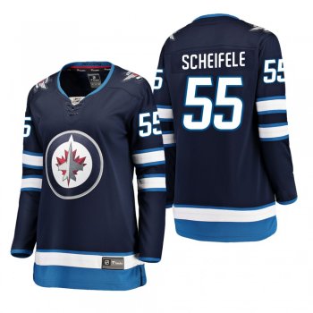 Women's Mark Scheifele #55 Winnipeg Jets Home Breakaway Player Navy Bargain Jersey