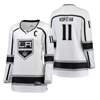 Women's Anze Kopitar #11 Los Angeles Kings Away Breakaway Player White Bargain Jersey