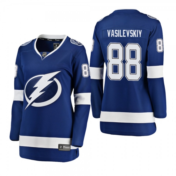 Women's Andrei Vasilevskiy #88 Tampa Bay Lightning Home Breakaway Player blue Bargain Jersey