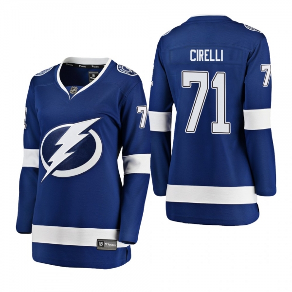 Women's Anthony Cirelli #71 Tampa Bay Lightning Home Breakaway Player blue Bargain Jersey