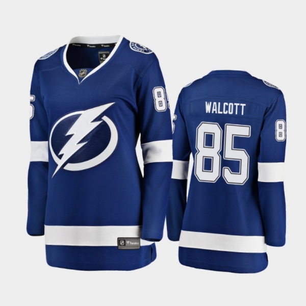 Women's 2020-21 Tampa Bay Lightning Daniel Walcott #85 Home Jersey - Blue