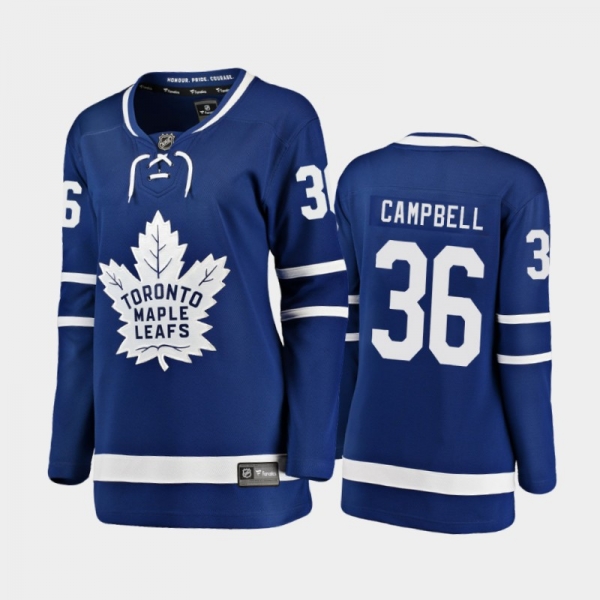 Women's 2020-21 Toronto Maple Leafs Jack Campbell #36 Home Jersey - Blue