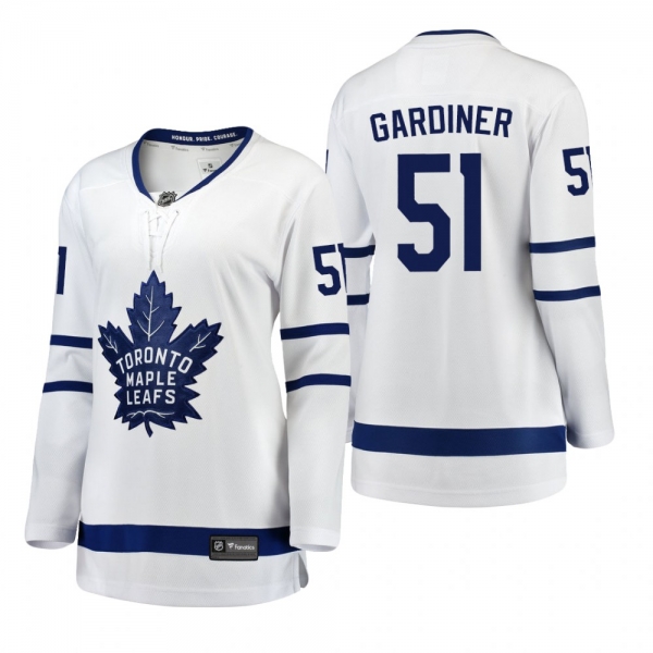 Women's Jake Gardiner #51 Toronto Maple Leafs Away Breakaway Player White Bargain Jersey