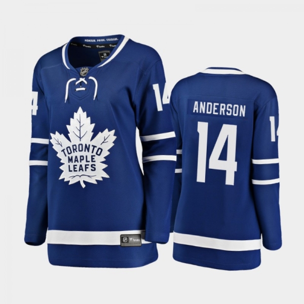 Women's 2020-21 Toronto Maple Leafs Joey Anderson #14 Home Breakaway Player Jersey - Blue