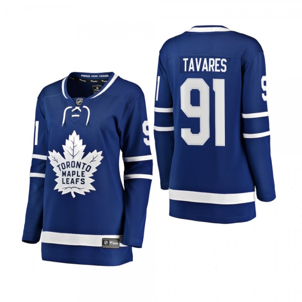 Women's John Tavares #91 Toronto Maple Leafs Home Breakaway Player Blue Bargain Jersey